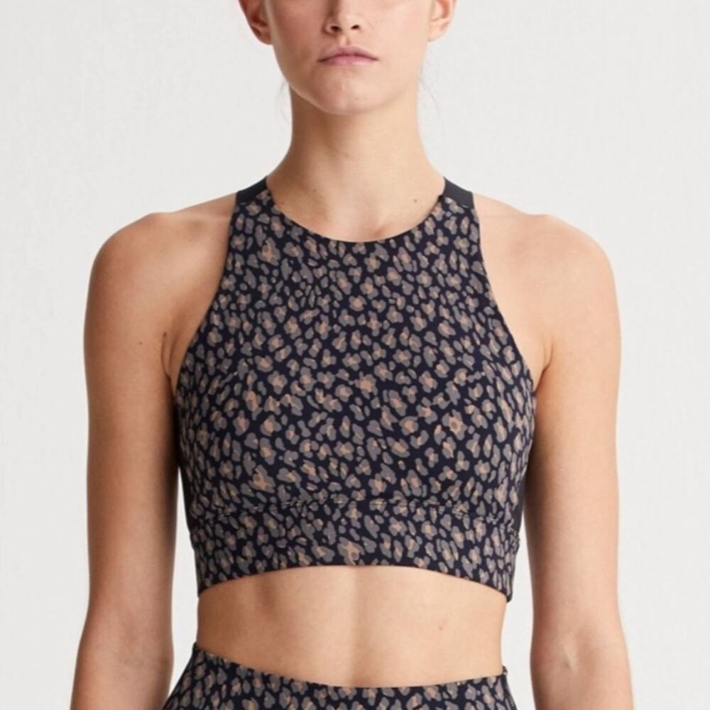 Varley Sherman Sports Bra in Nightfall Cheetah - Size M
